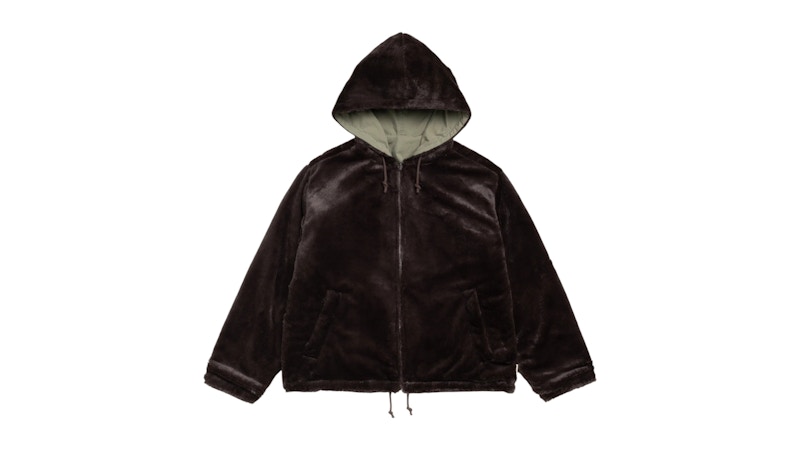 Stussy REVERSIBLE HOODED JACKET ステューシー　M Stussy Reversible Hooded Jacket Brown Men's - FW25 - US