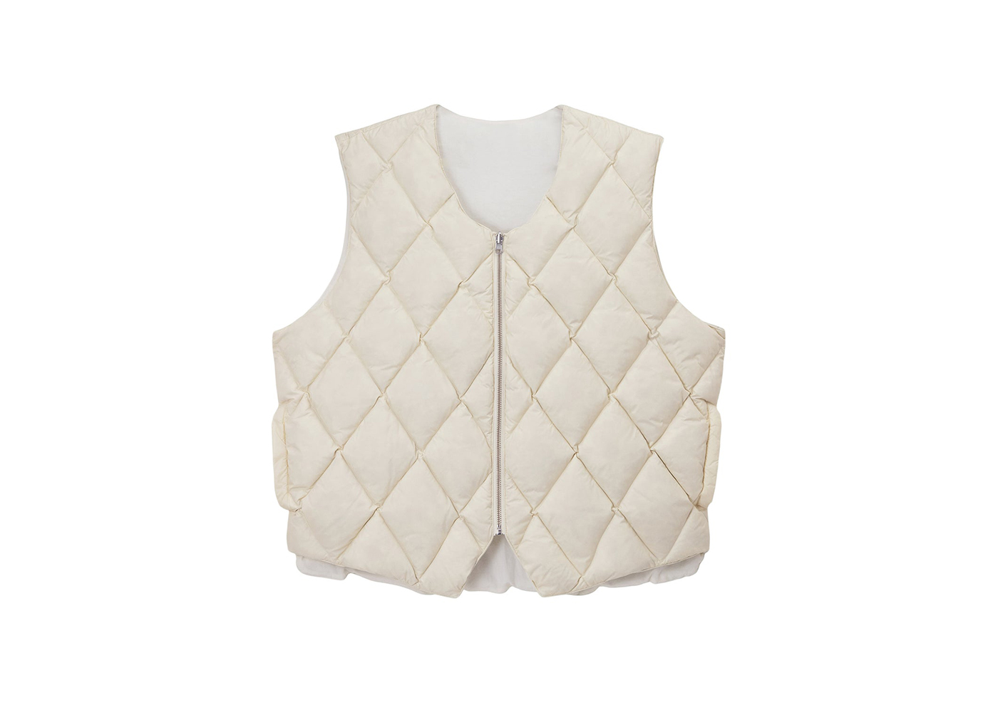 Stussy Reversible Quilted Vest Cream