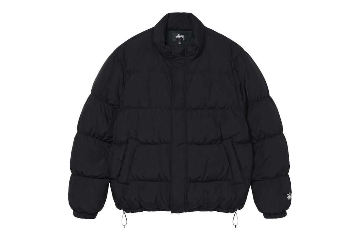 Pre-owned Stussy Ripstop Down Puffer Jacket Black