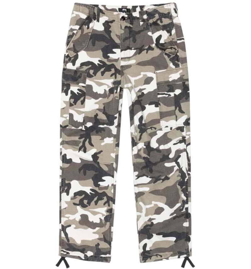 Stussy Ripstop Military Cargo Pant Snow Camo Men's FW24 US