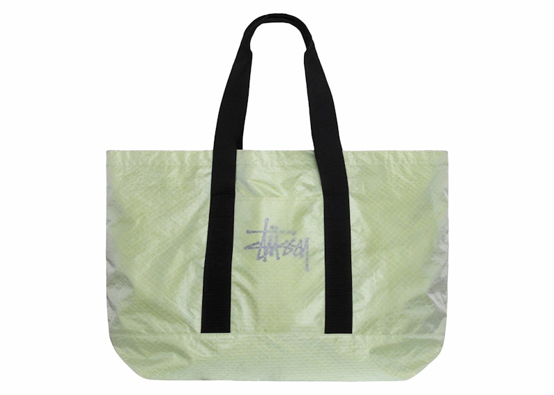 Stussy Ripstop Overlay Extra Large Tote Bag Lime Men s SS24 US