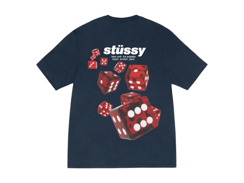 【STUSSY】Rollers T-Shirt Navy - 25SS Stussy Rollers Tee Navy Men's - SS25 - US