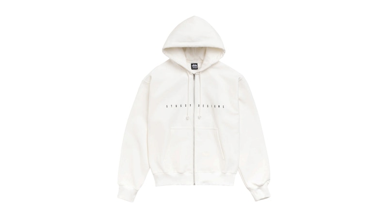 Stussy ホワイト ジップアップパーカー S Long Haul Zip Hoodie – Off White | Sweats | Stüssy