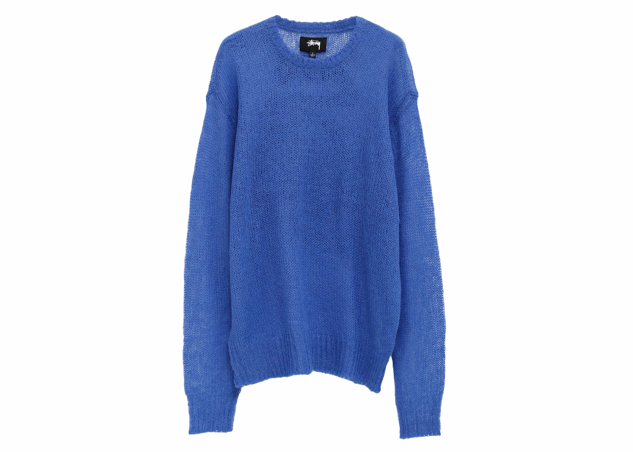 Stussy S Loose Knit Sweater Blue Men's - SS24 - US