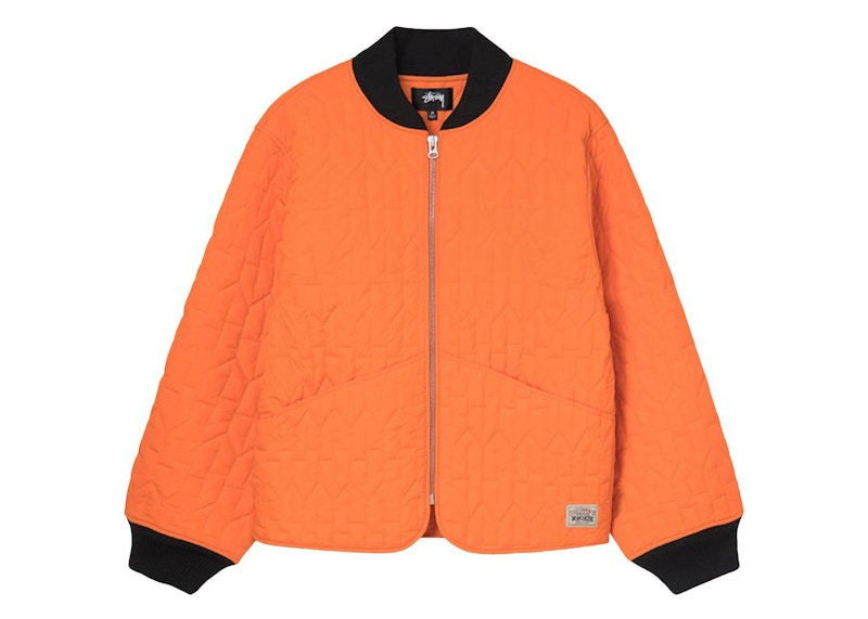 Stussy S Quilted Liner Jacket Orange