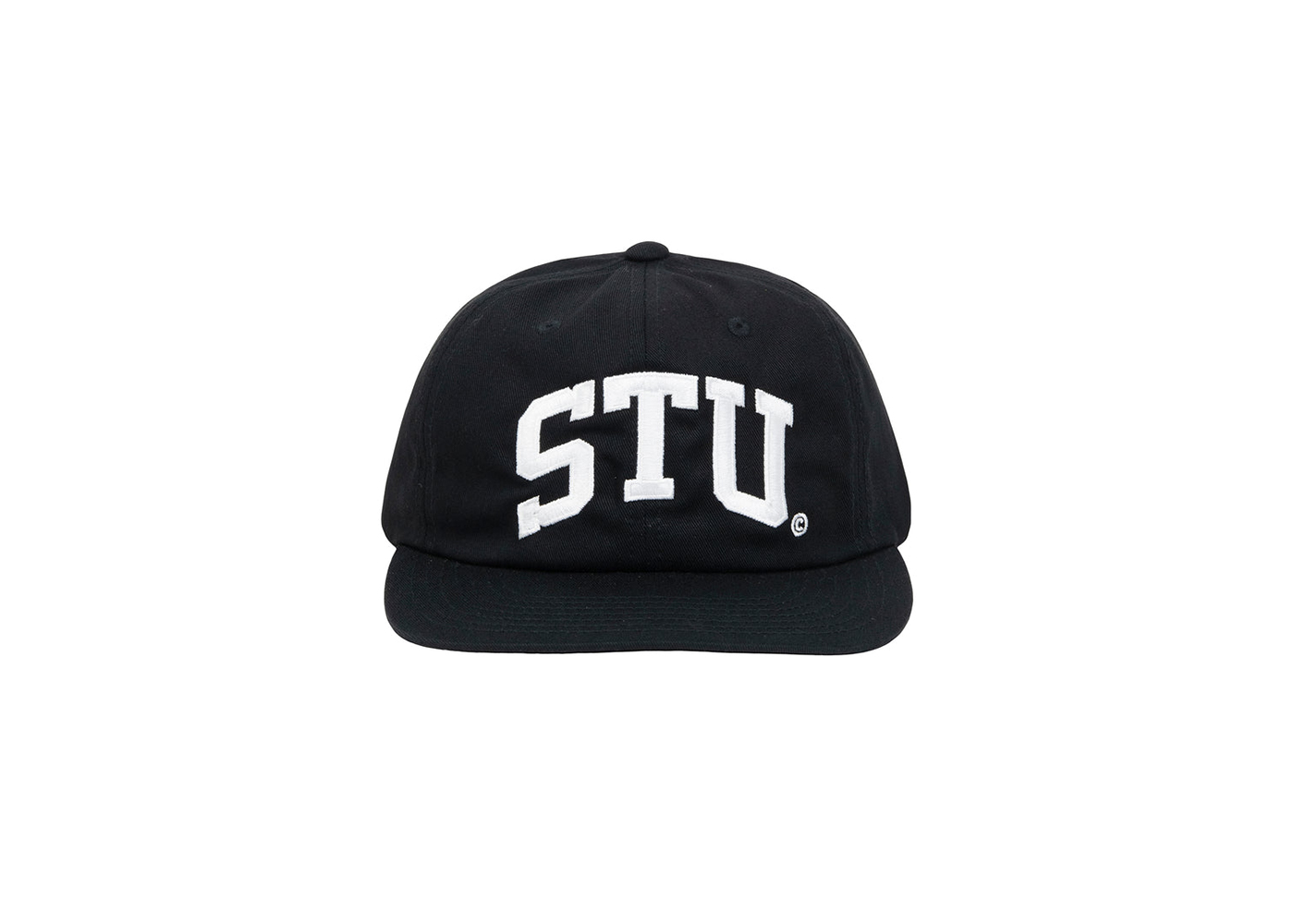 Stussy STU Arch Strapback Cap Black - SS23 - US