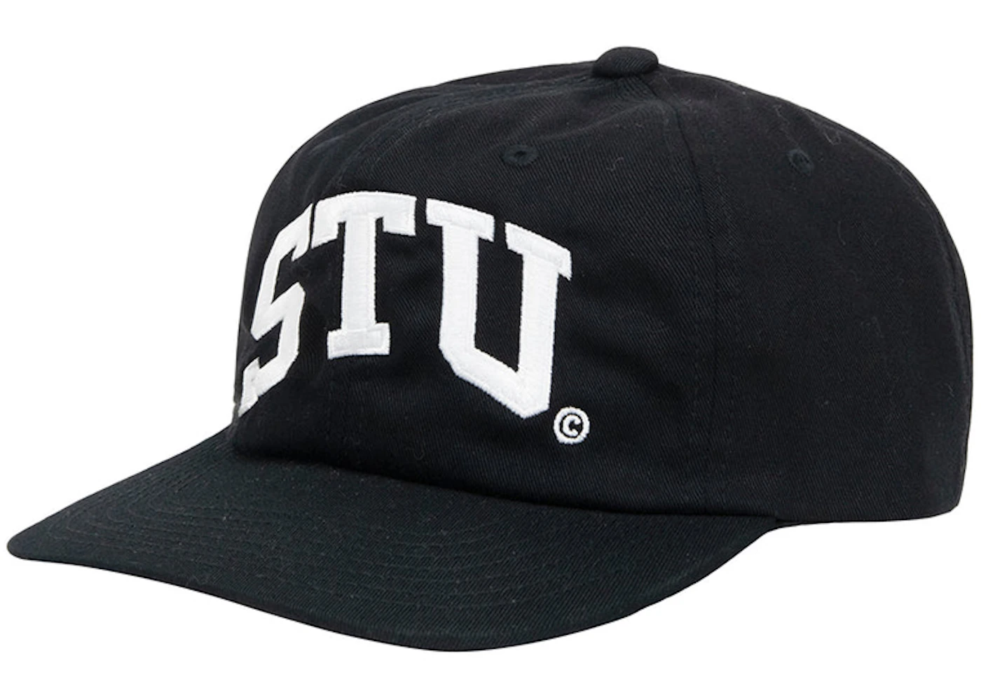 Stussy STU Arch Strapback Cap Black - SS23 - US