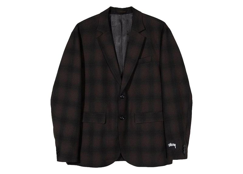 Stussy Shadow Plaid Sport Coat Plaid Men s US