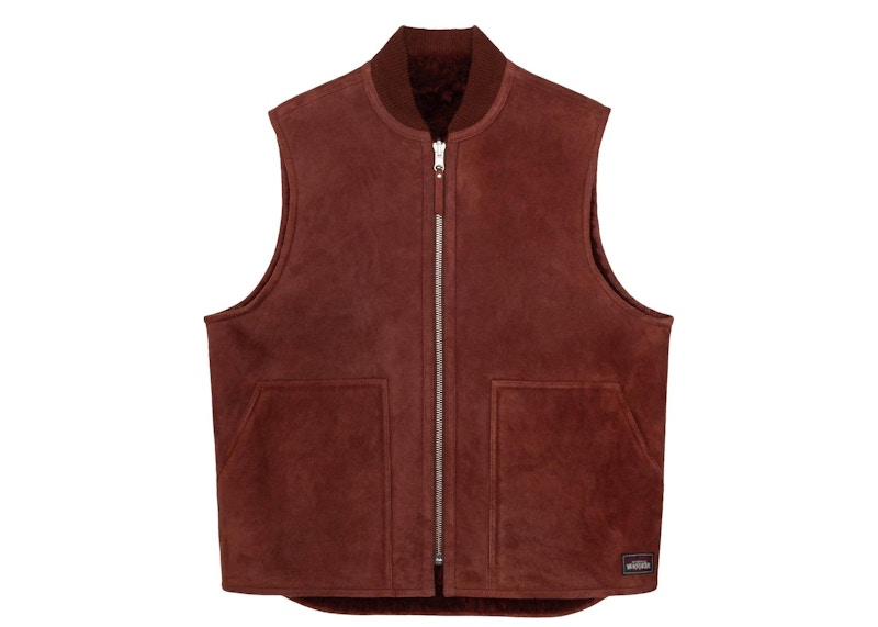 Stussy REVERSIBLE DOWN WORKGEAR VEST カーキ Workgear Reversible Down Vest Olive & Orange by Stüssy