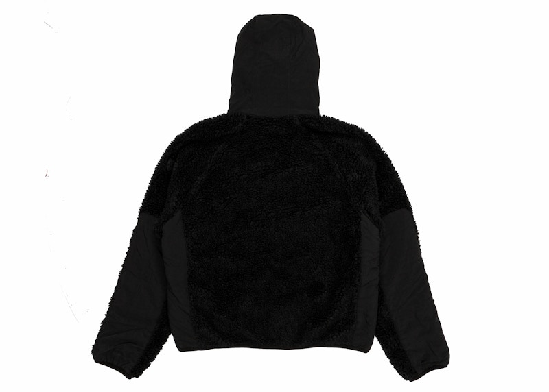 Stussy Sherpa Paneled Hooded Jacket Black 男装- FW23 - CN