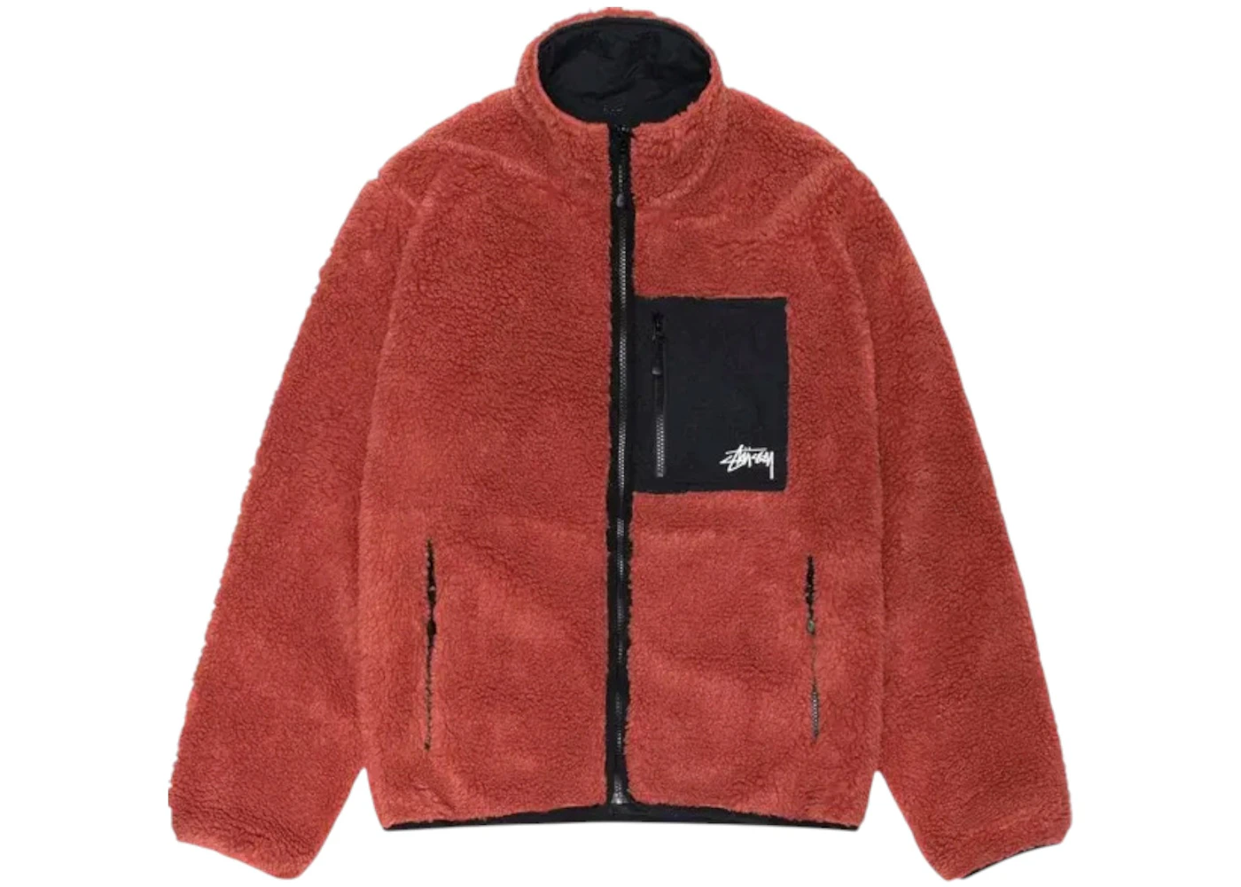 Stussy Sherpa Reversible Jacket Terra Cotta Men's FW24 US