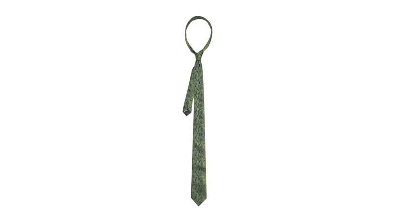 Stussy Silk Python Tie Green