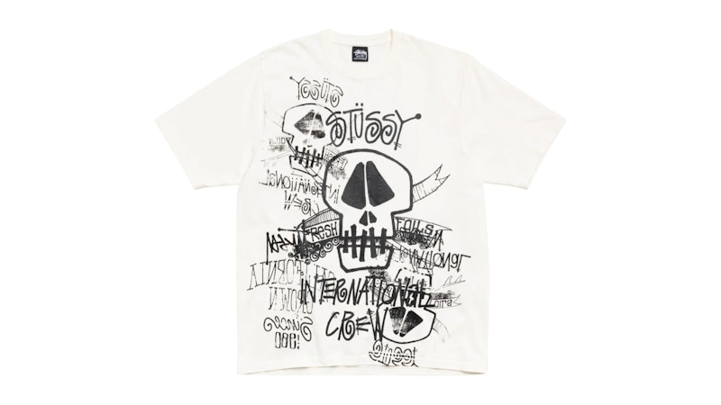 Stussy Skulls Pigment Dyed Tee Natural Men's - SS26 - US