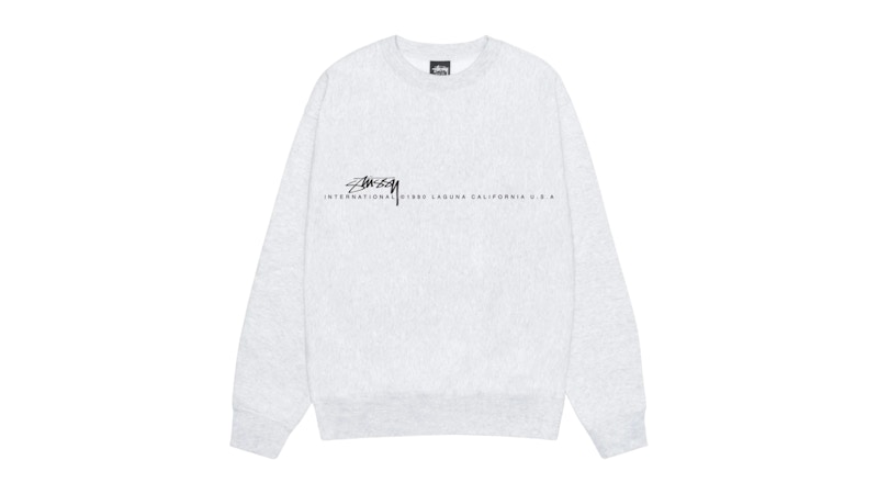 【STUSSY】SMOOTH 80 CREW Stussy Smooth 80 Crew Ash Heather Men's - SS25 - US