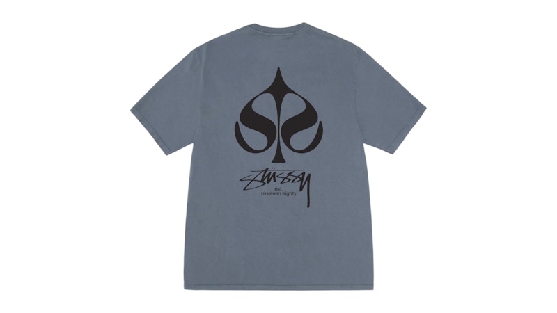 早期完売 Stussy★SPADE TEE PIGMENT DYED(NAVY/追跡O) Stussy Spade Pigment Dyed Tee Navy Hombre - SS25 - MX