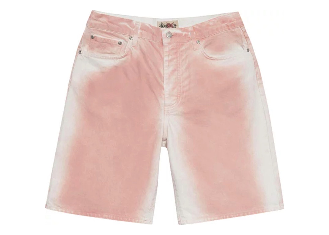 Pre-owned Stussy Spray Dye Big Ol' Shorts Faded Pink