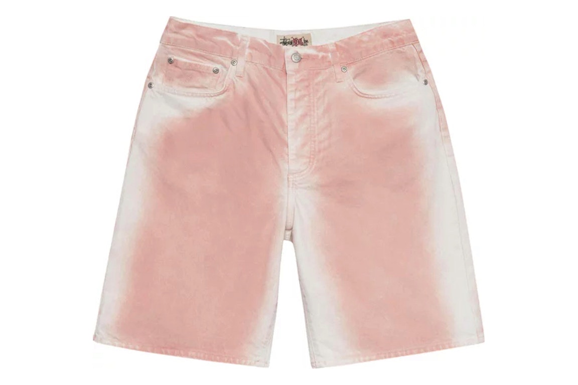 Pre-owned Stussy Spray Dye Big Ol' Shorts Faded Pink