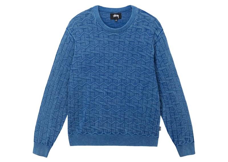 Stussy Strand Sweater Blue Men's - US