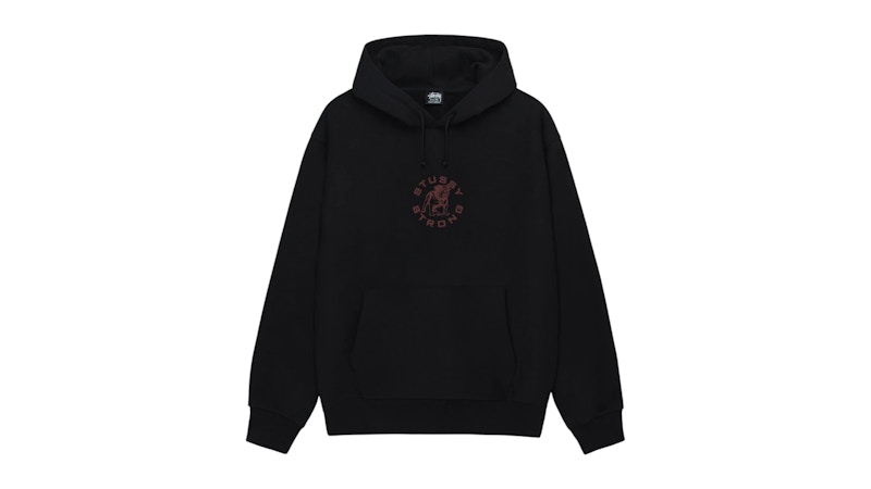 Pre-owned Stussy Men's Strong Mac Hoodie In Black
