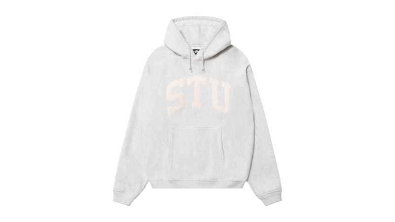 Stussy Stu Applique Hoodie Ash Heather Men's - SS26 - US