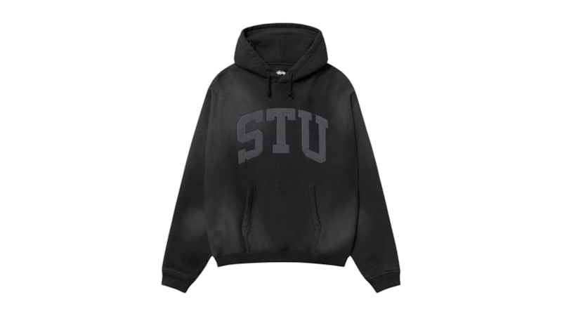 Stussy Stu Applique Hoodie Black Men's - SS26 - US