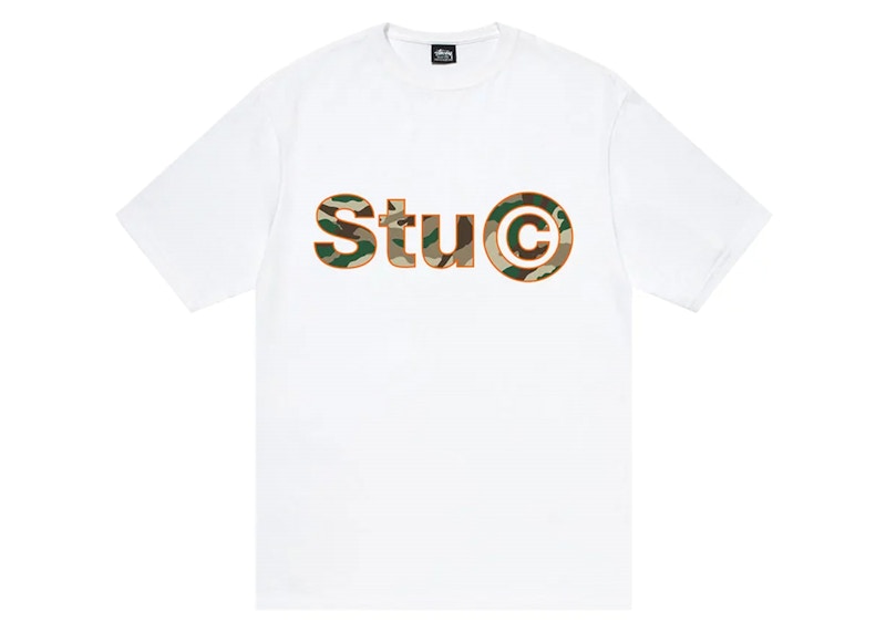 Stussy Stu C Camo Tee White Men's - SS24 - US