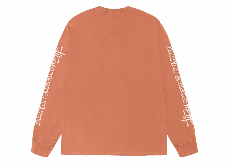 Stussy Superior Quality Pigment Dyed L/S Tee Rust Men's Stussy Superior Quality Pigment Dyed L/S Tee Rust Men's