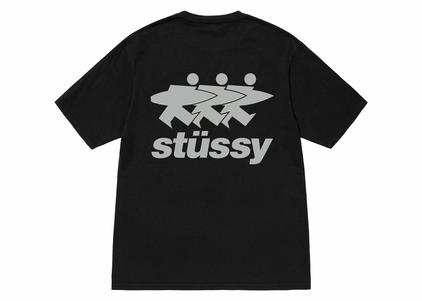 Stussy Surfwalk Pigment Dyed Tee Black Men's - SS24 - US
