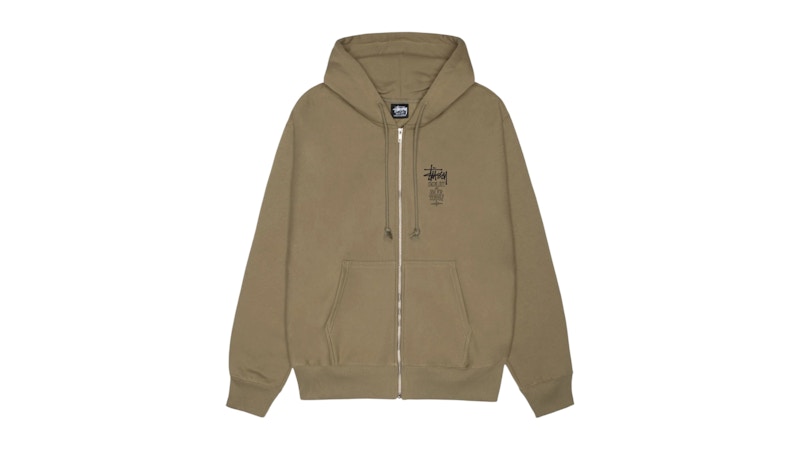 Stussy Swim Out Zip Hoodie Army Men's - FW25 - US
