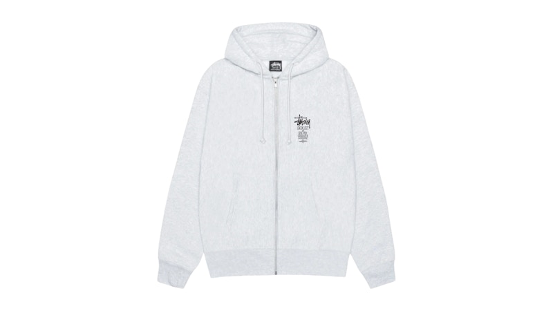 Pre-owned Stussy Men's  Swim Out Zip Hoodie In Ash Heather In Gray