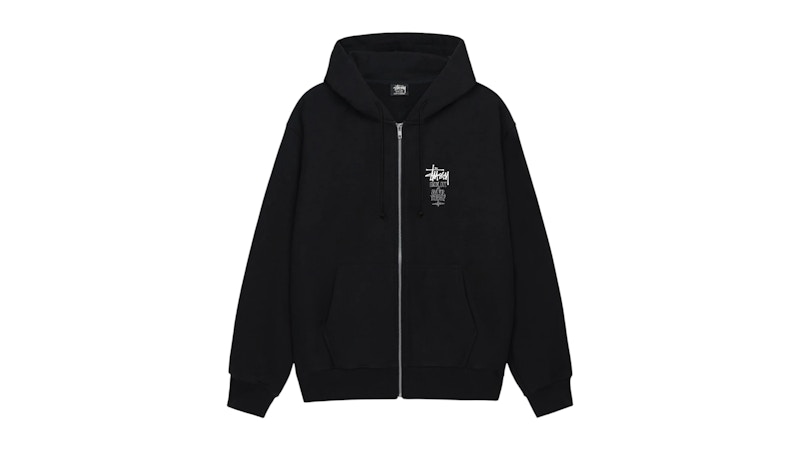 Pre-owned Stussy Men's  Swim Out Zip Hoodie In Black