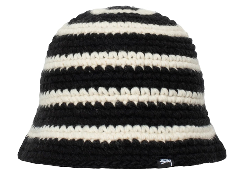 正規通販】 Knit Swirl Stüssy Bucket Black Hat ハット - www