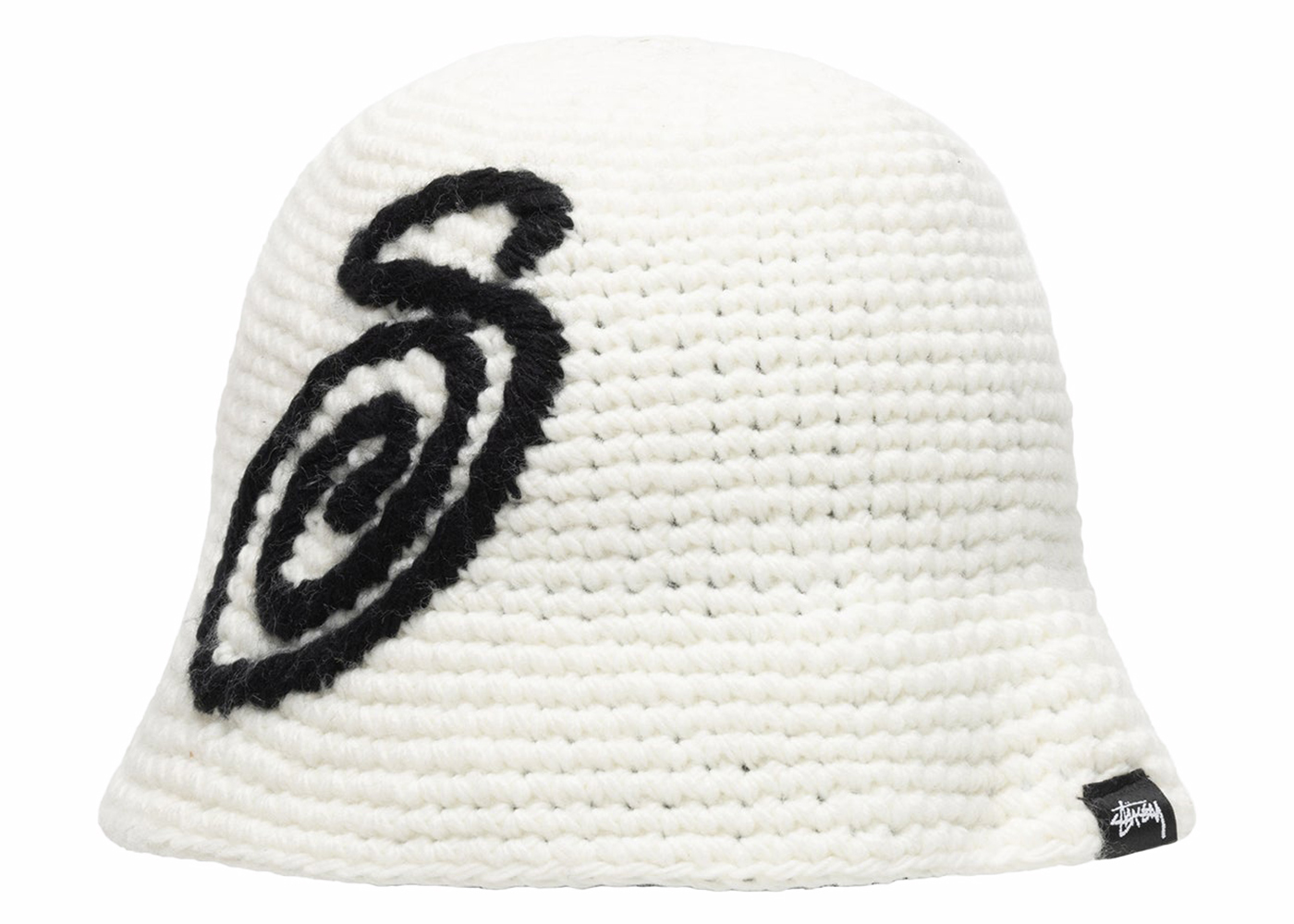 Stussy Swirly S Knit Bucket Hat Bone Men's - SS24 - GB