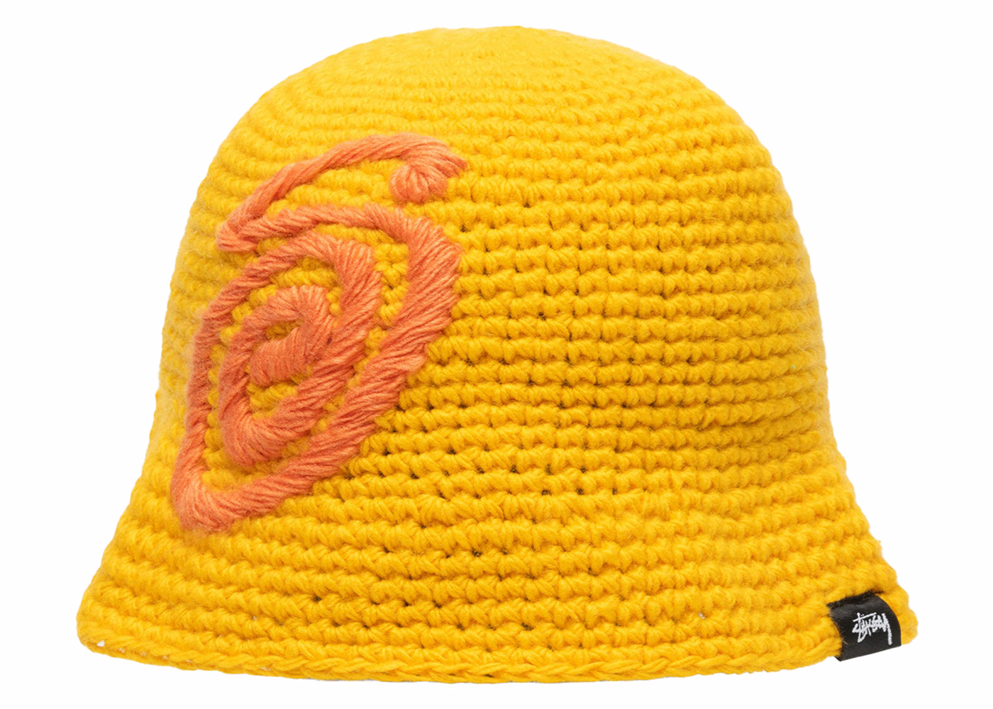 Stussy Swirly S Knit Bucket Hat Yellow Men's - SS24 - US