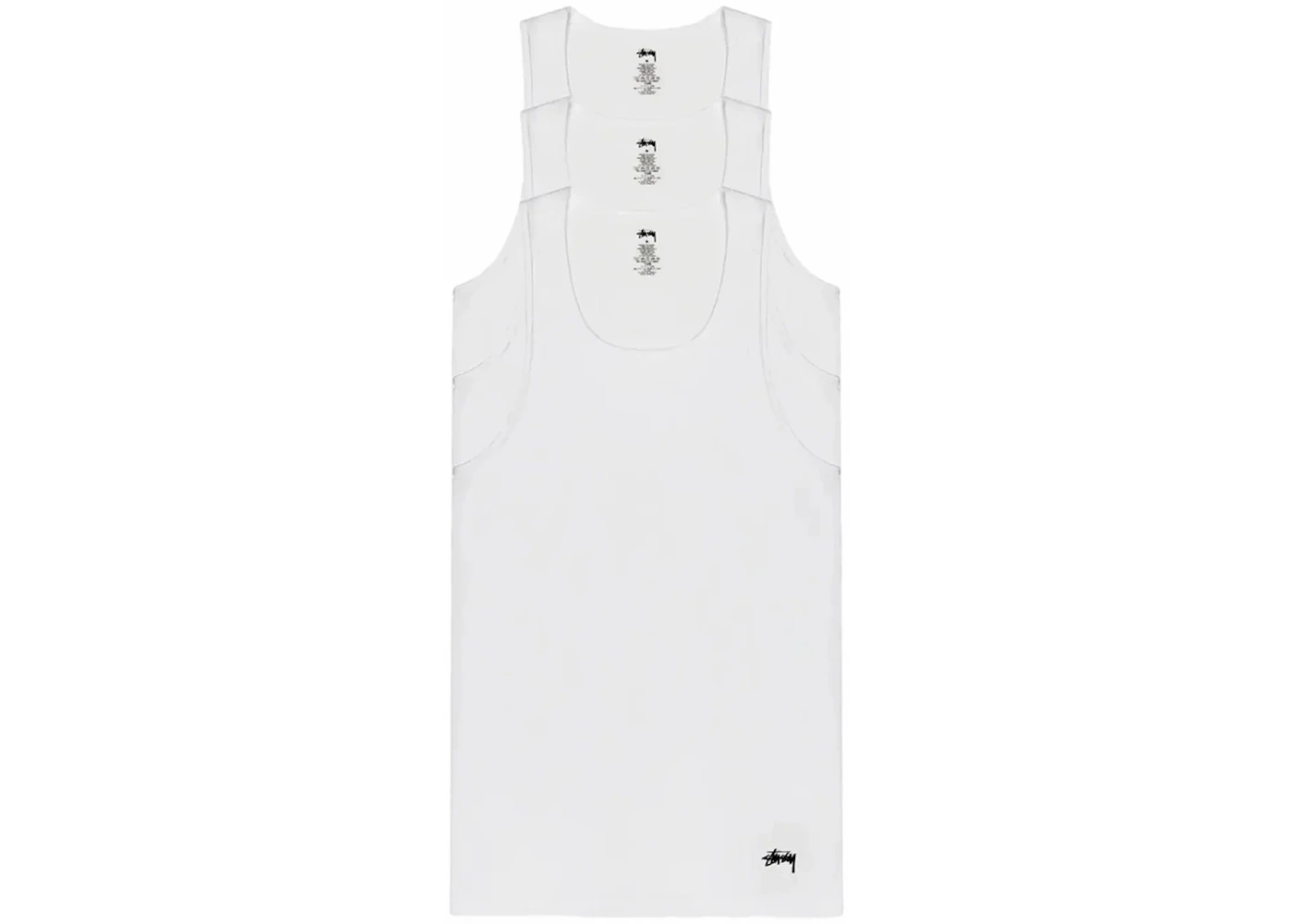 Stussy Tank Tops (3 Pack) White Men's SS24 US - Main Image