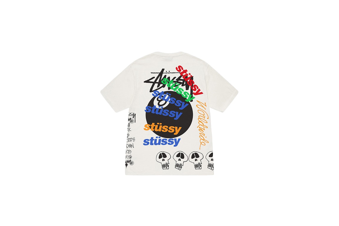 Pre-owned Stussy Test Strike Pigment Dyed Tee Natural