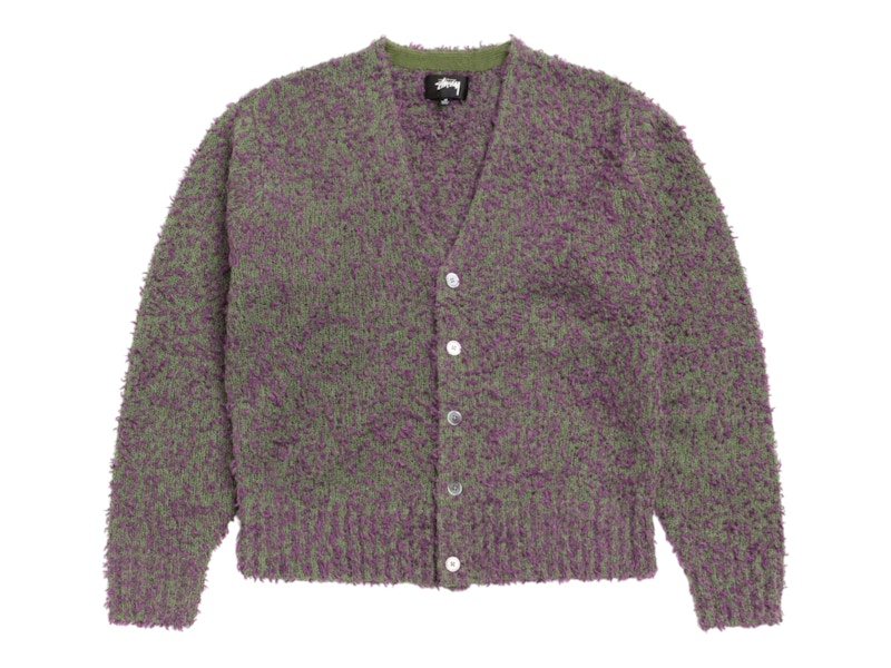 Stussy Textured Cardigan Purple/Green Men's - SS26 - US