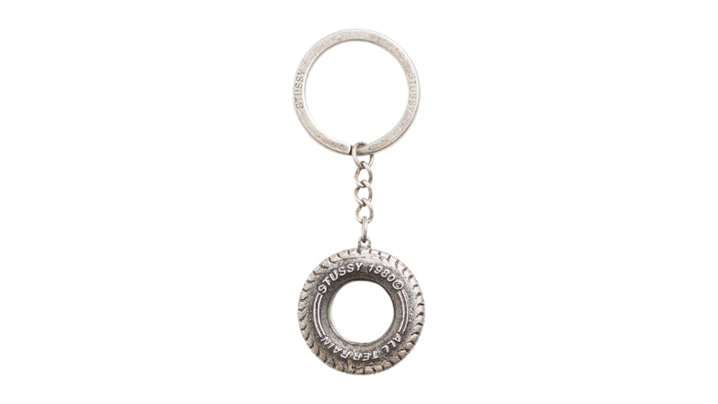 Stussy Tire Keychain Silver