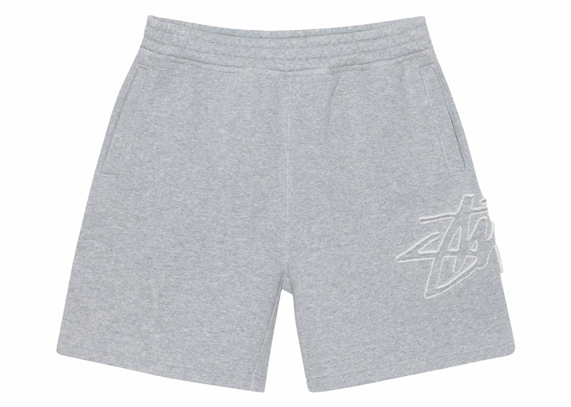 Stussy Tonal Applique Fleece Short Grey Heather Men s SS24 GB