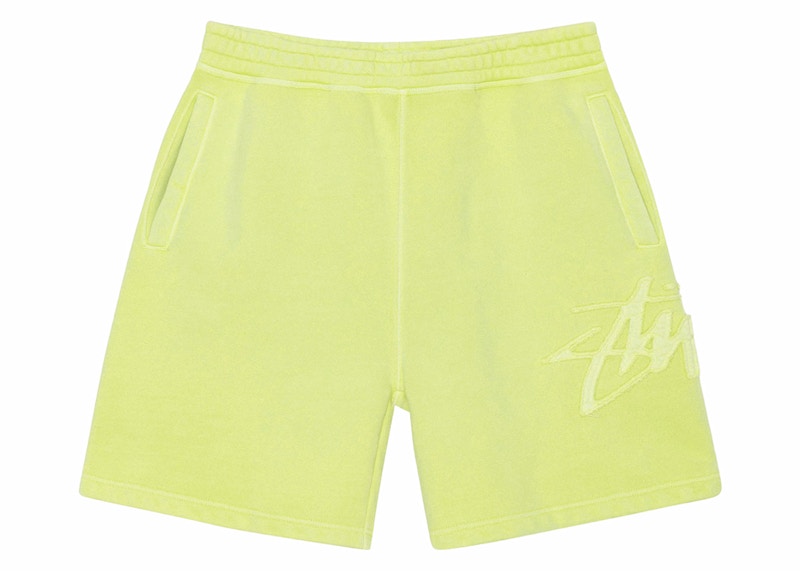 Stussy Tonal Applique Fleece Short Lime Men's - SS24 - GB