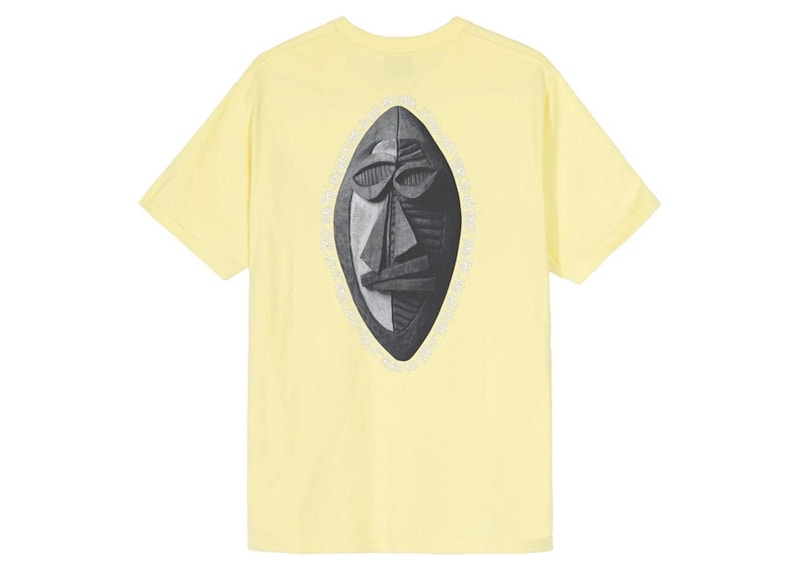 Stussy Tribal Mask Tee Yellow Men's - SS21 - US