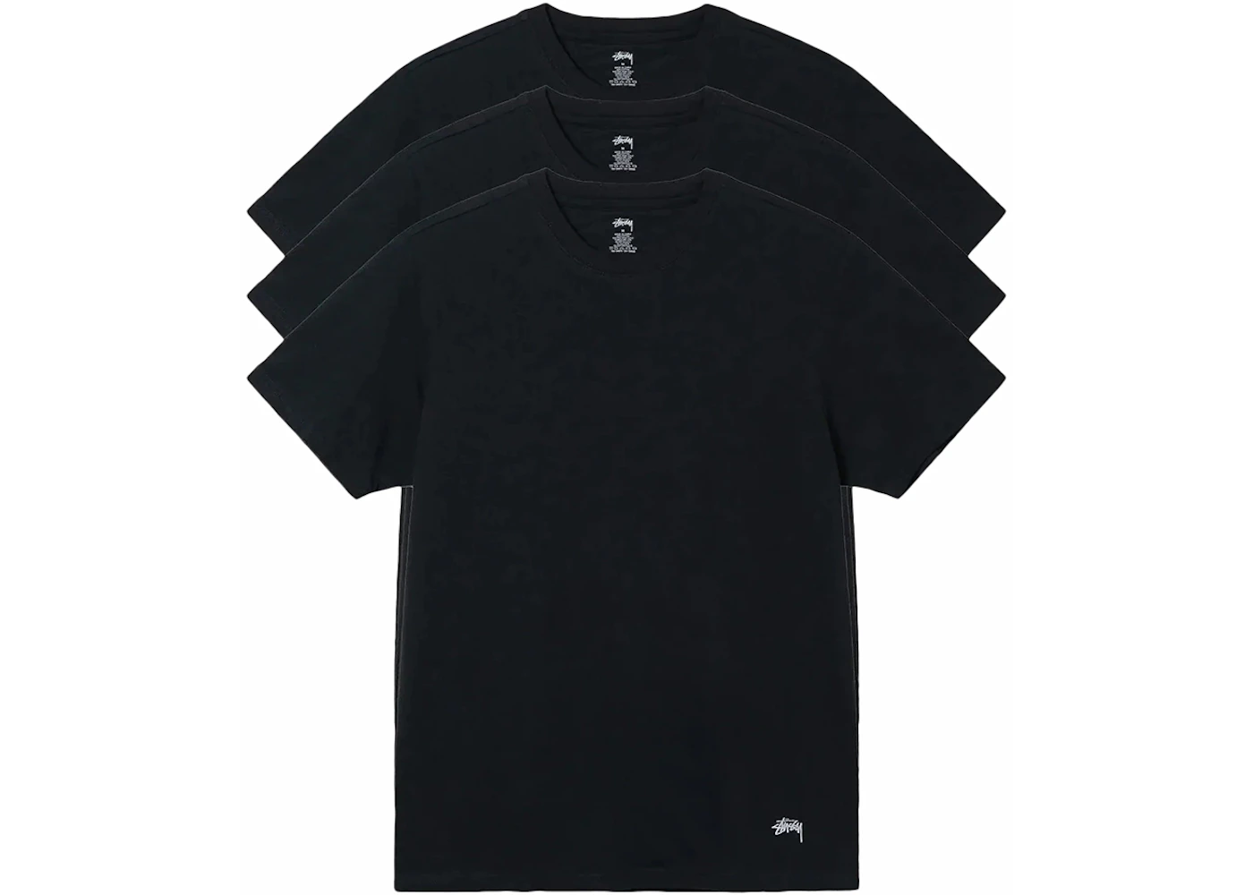 Stussy Undershirt Set (3 Pack) Black Men's SS24 US