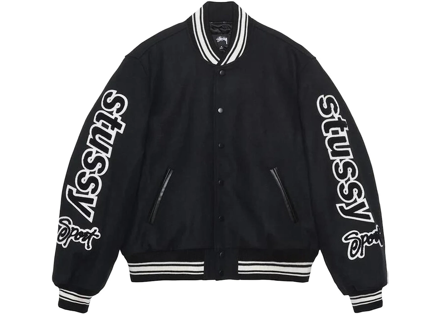 Stussy Varsity Competition Jacket Black Men's US