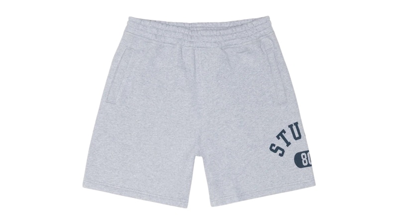 Pre-owned Stussy Men's  Varsity Fleece Short In Grey Heather In Gray