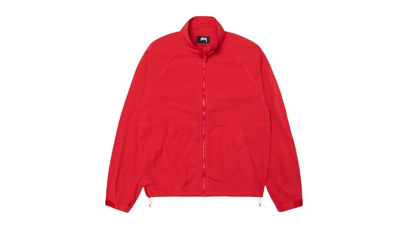 Pre-owned Stussy Men's Warm Up Jacket In Red
