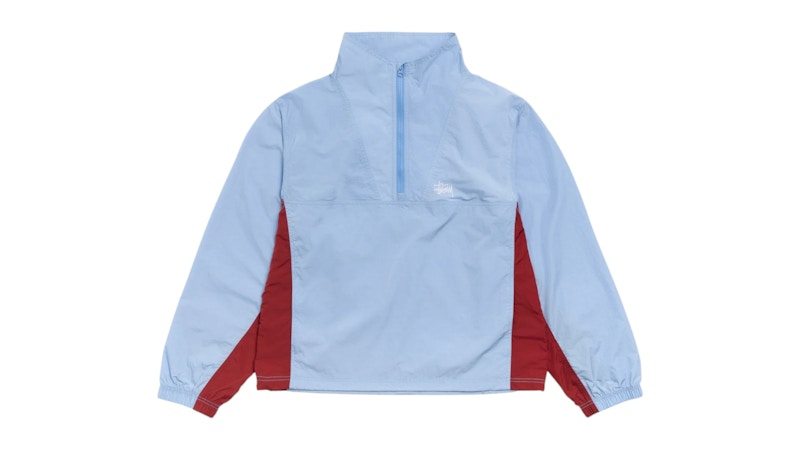 Men's Stussy Warm Up Pullover Sweatshirt in Blue