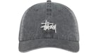 Stussy Washed Basic Cap Cap Washed Charcoal
