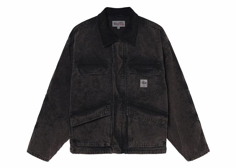 STUSSY WASHED CANVAS SHOP JACKET-connectedremag.com