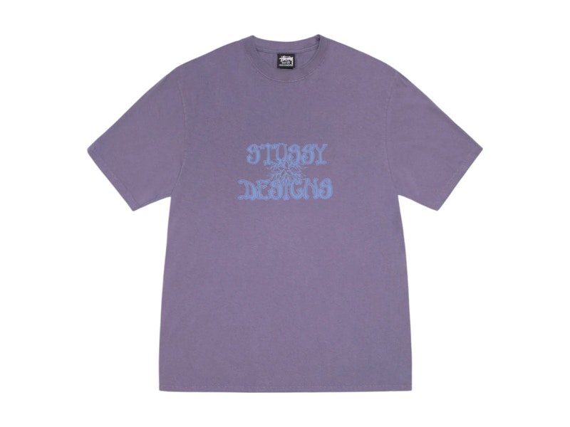 【STUSSY SU25'】Stussy Wes Palms Pig. Dyed Tee Wes Palms Tee Pigment Dyed – Grape | Tees | Stüssy