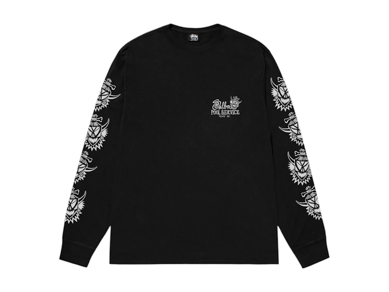 Pre-owned Stussy Witch Doctor Pigment Dyed Long Sleeve Tee Shirt In Black